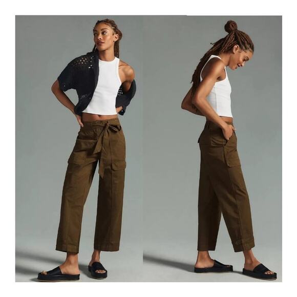 Anthropologie Unpublished Green Cargo Pants size 29 - Picture 1 of 11